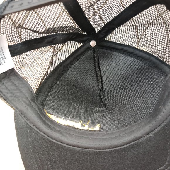 Lumos mens trucker hat adjustable snapback mesh baseball black retro cap sz OS - Picture 3 of 9